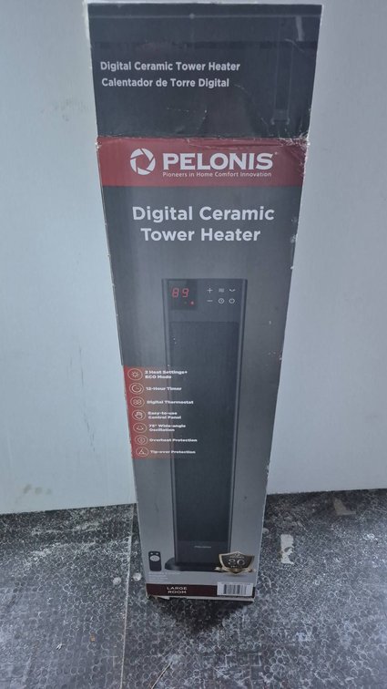 Pelonis Digital Ceramic Tower Heater, Remote