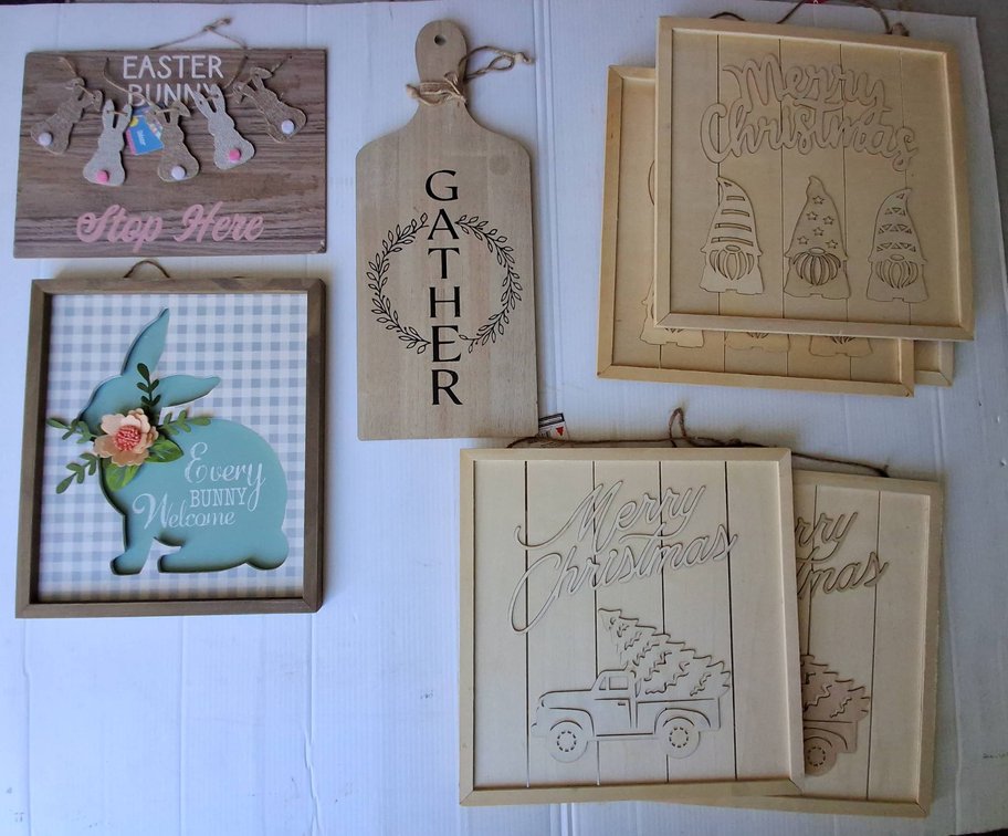 Holiday And Home Decor Signs Lot