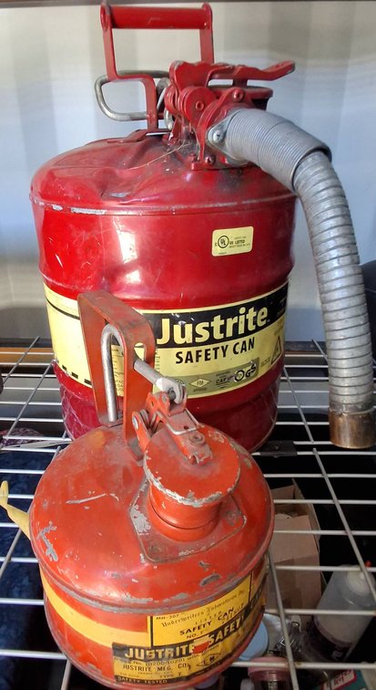 2 Justrite Safety Cans With Spout