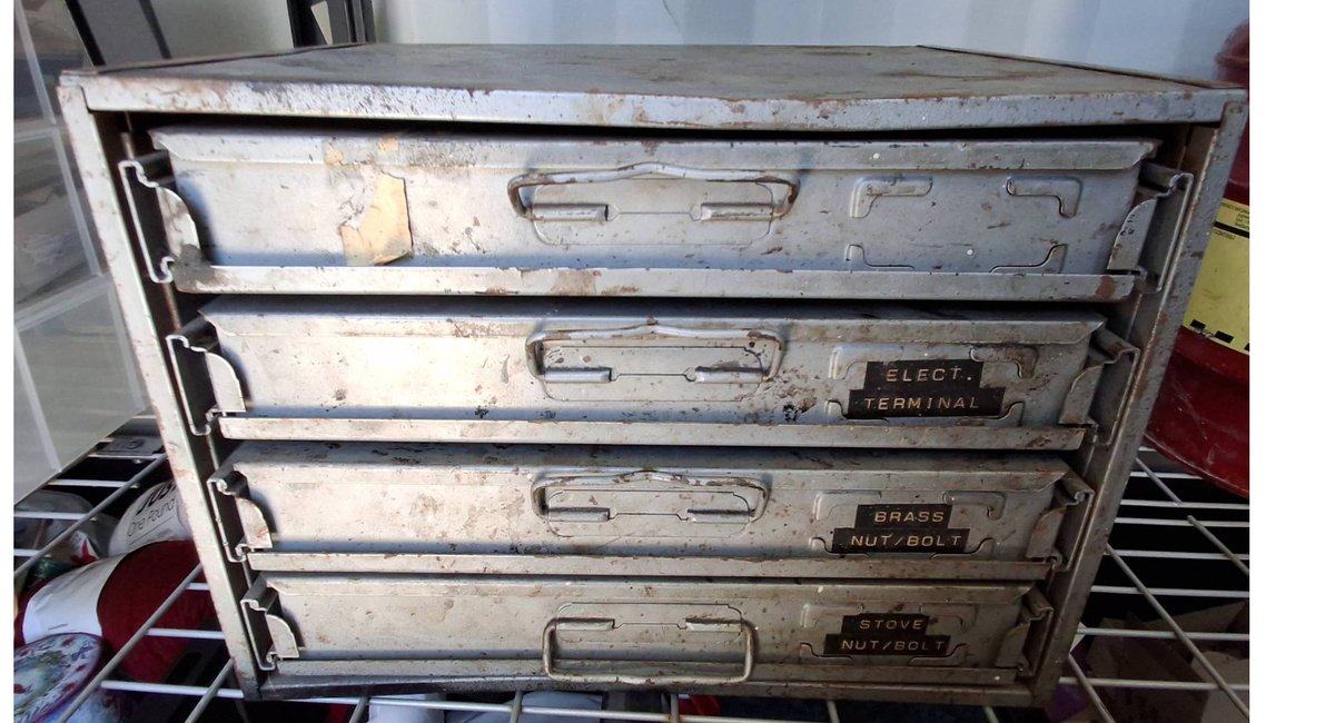 Steel 4-Drawer Hardware Organizer Loaded