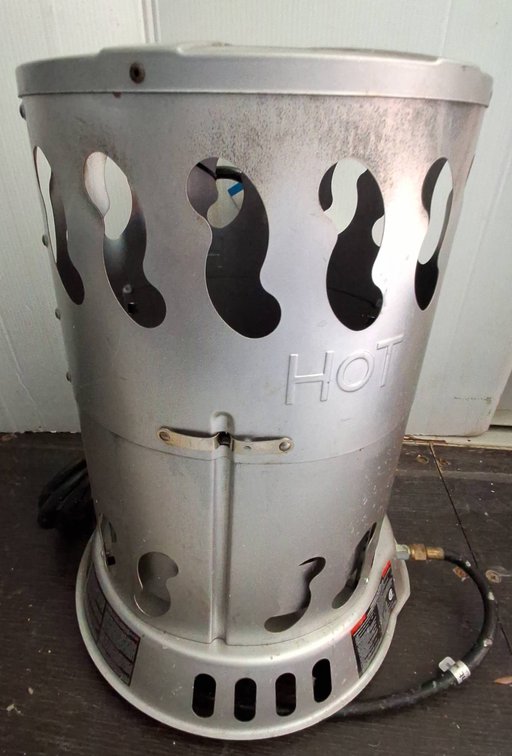 Portable Propane Convection Heater Silver