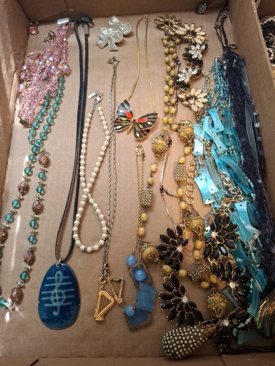 Costume Jewelry Necklaces and Brooch