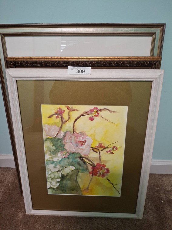 (4) Nancy Brennand Framed Watercolors, 21"×27" Max