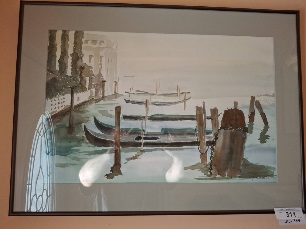 Nancey Brennan Signed Watercolor, 27"×20" Framed