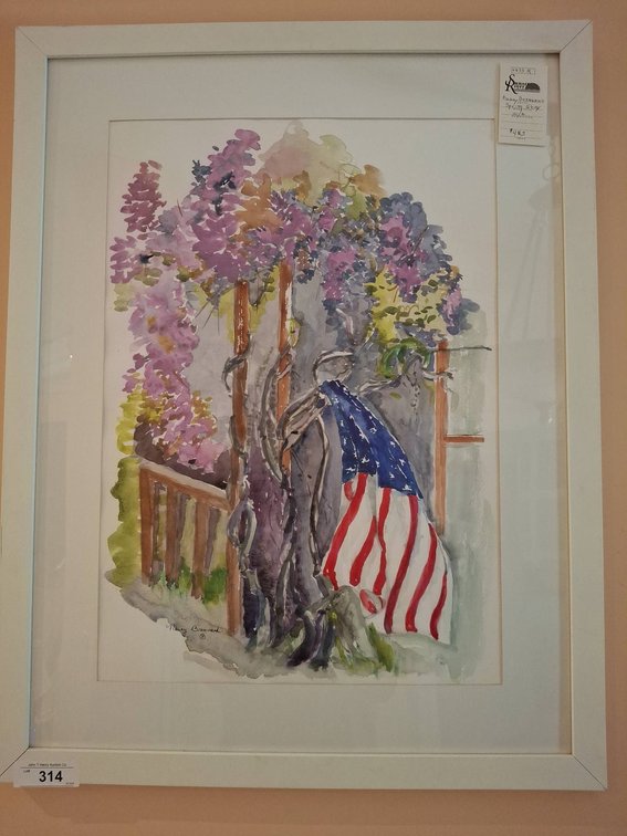 Nancy Brennand Watercolor 'Spring Glory' Framed