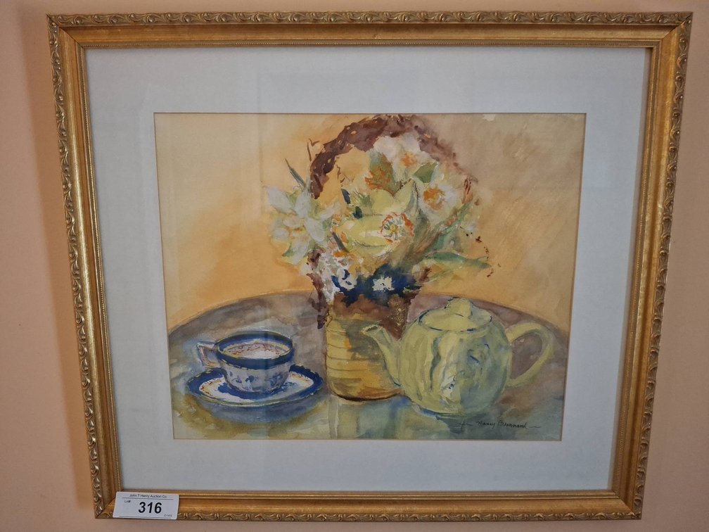 Nancy Brennand Still Life Watercolor Framed Art