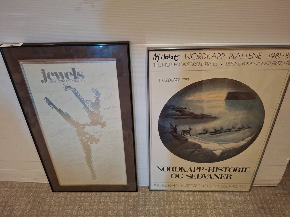 Two Framed Art Posters, 19"×28" and 17"×29"