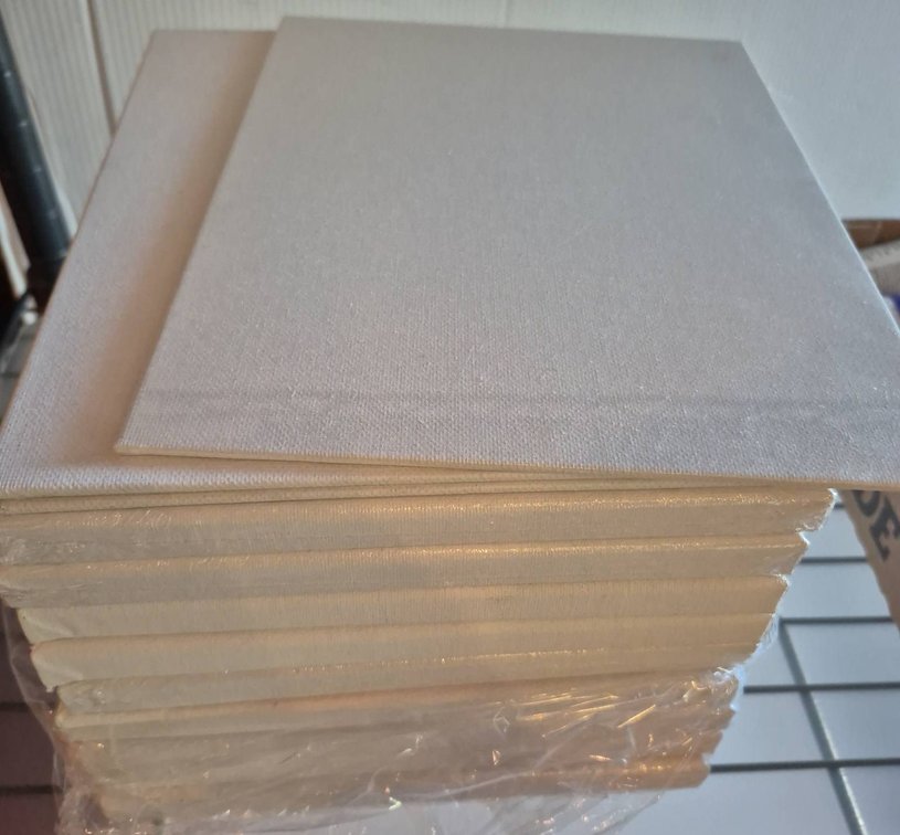 Stack of Blank Stretched Canvases, Up to 8x10
