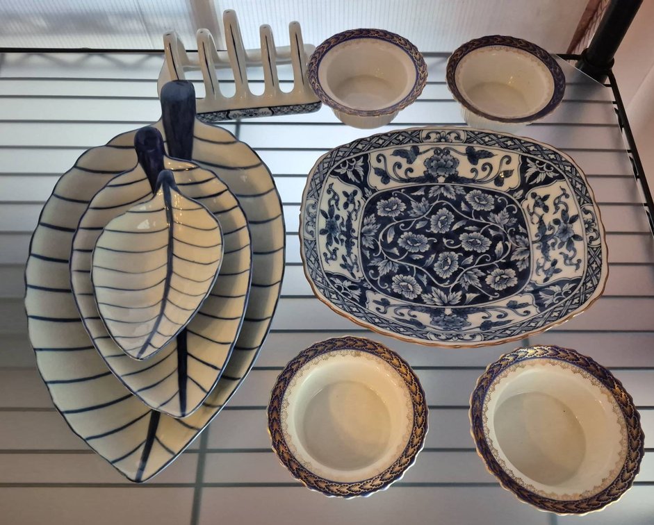 Blue and White Ceramic Tableware Lot