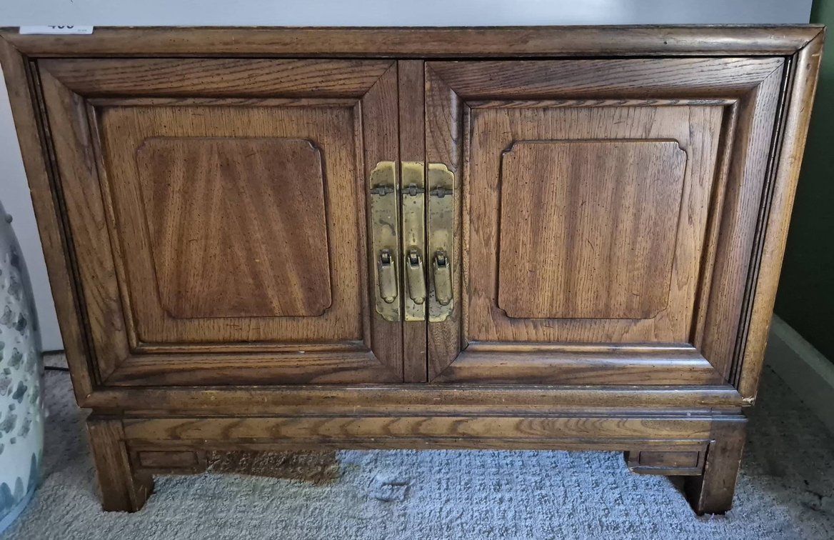 Wooden Cabinet with Brass Handles 30x16x22
