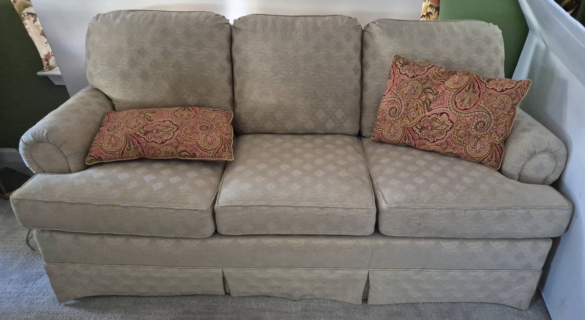 Clayton Marcus 72" Upholstered Sofa With Pillows