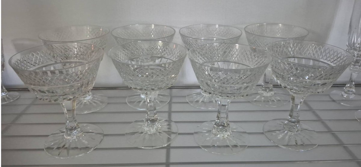 8 Brierley Crystal Cocktail Glasses