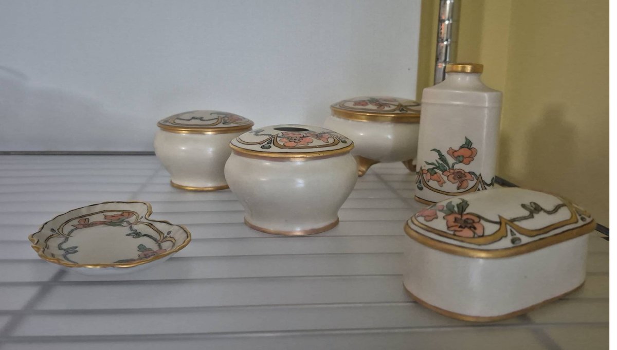 Handpainted Mitterteich Bavaria Vanity Set