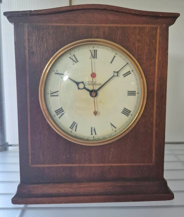 Telechron Electric Mantel Clock Wood Case