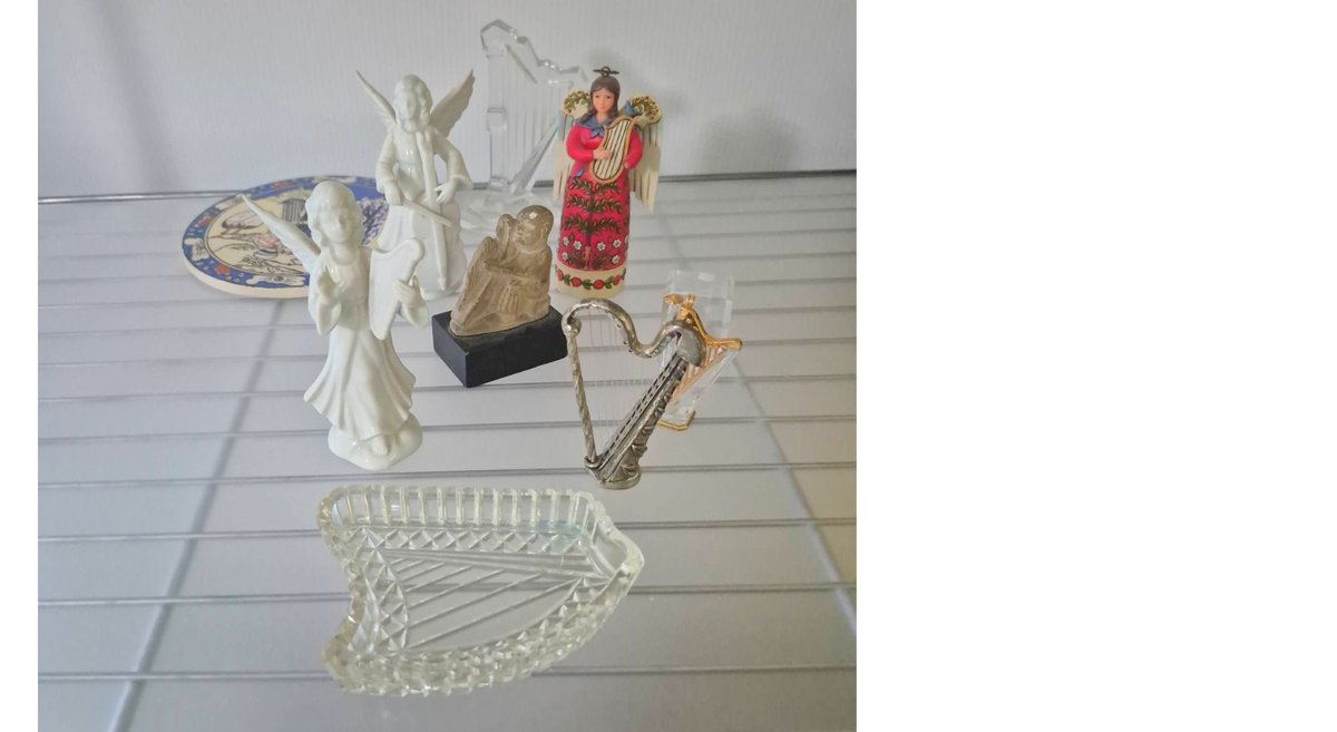 Harp Angel Figurines Miniatures and Trinkets Lot