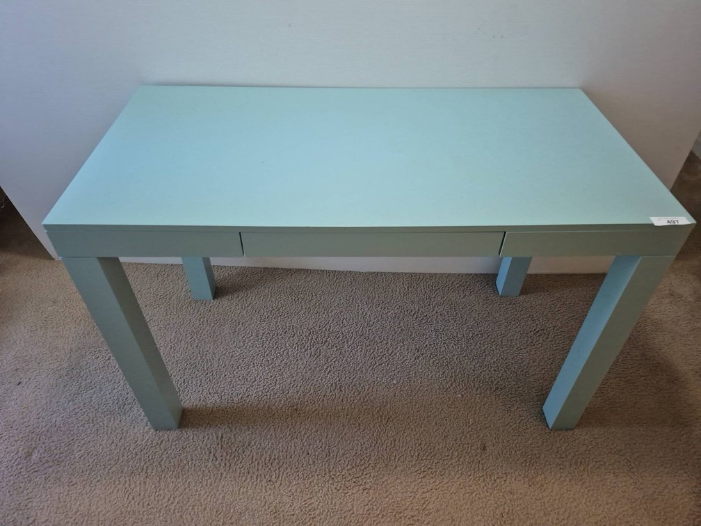 Light Blue Desk with Single Drawer