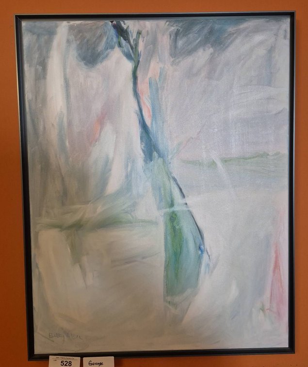 Betty V. Bell Abstract Oil Painting Framed
