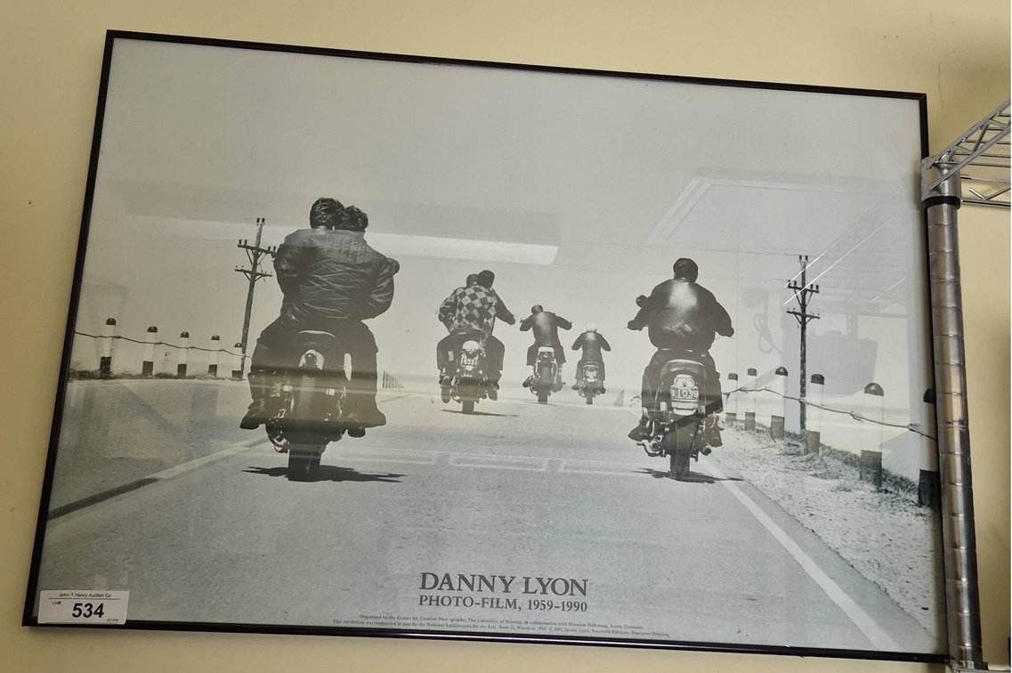 Danny Lyon 30x20 Framed Motorcycle Poster