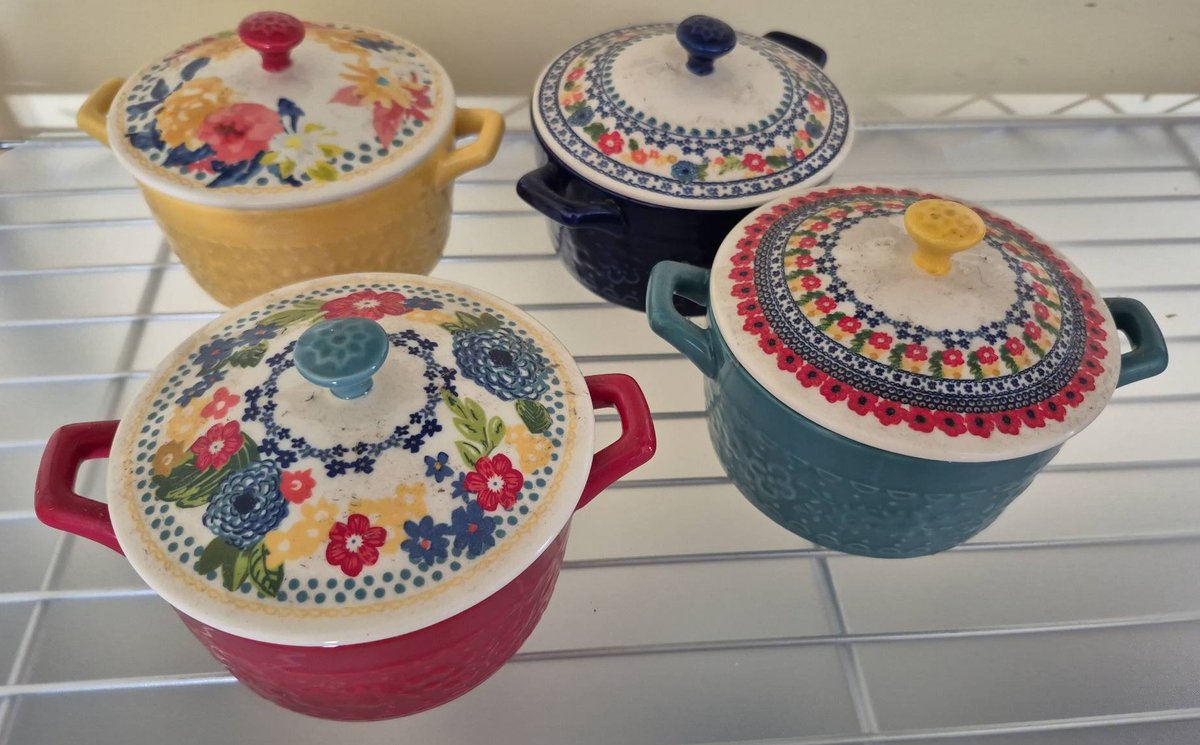 Pioneer Woman 5" Mini Casseroles, Set of 4