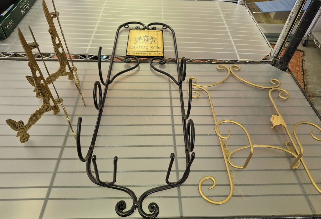 3 Metal Display Stands, 9x28