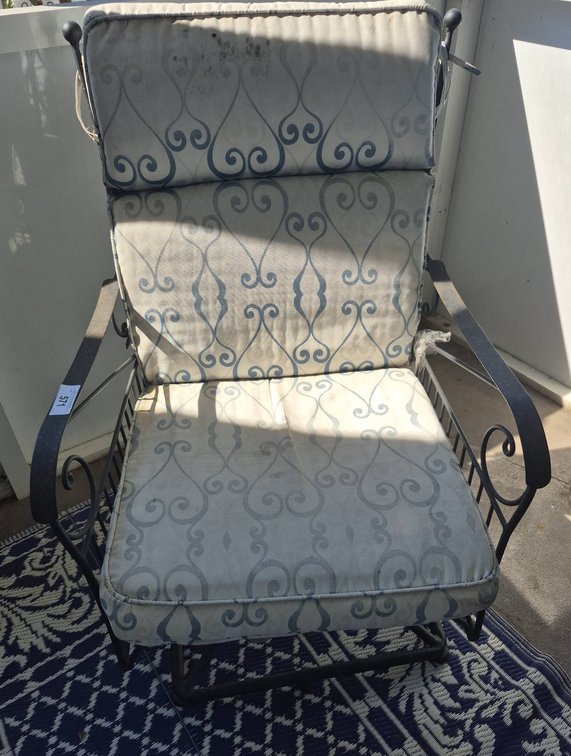 Metal Patio Swivel Rocker Chair with Cushion