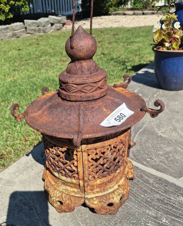 12in Cast Iron Outdoor Hanging Lantern