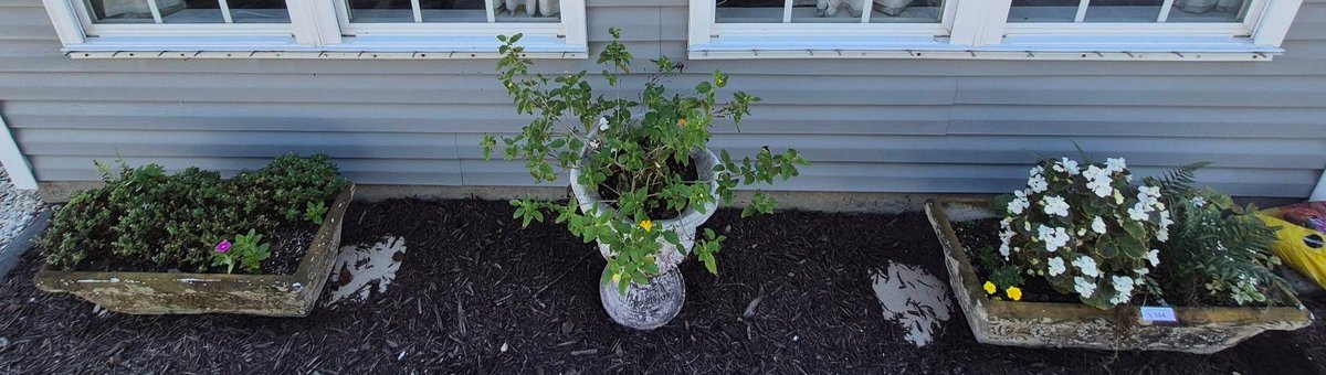 Composite 3pc Outdoor Planters Lot