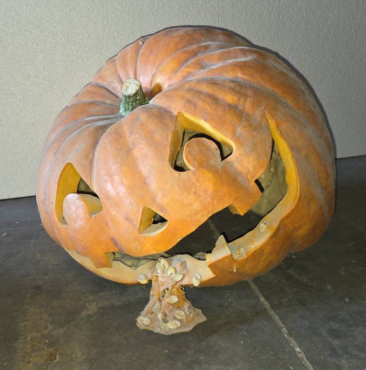 4-Carved Jack-o'-Lantern Pumpkin, 24"W x 20"T - Little Spider Creations Pickup