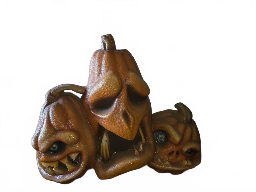 5-Large Three-Headed Halloween Pumpkin Prop 45x36 - Little Spider Creations Pickup