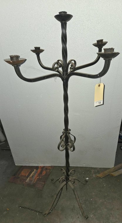 13-60" Wrought Iron Halloween Candelabra Stand - Little Spider Creations Pickup