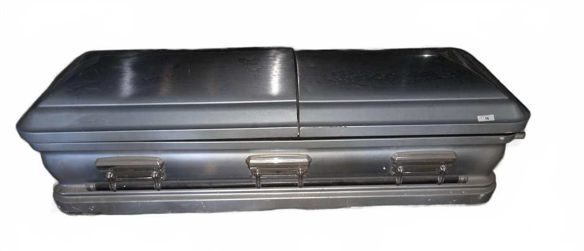 16-Metal Casket with Handles Approx. 85x28 in. - Little Spider Creations Pickup