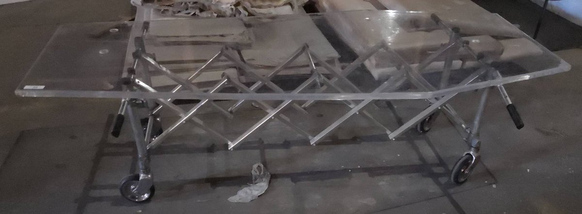 22-Wheeled Coffin Mover With Clear Top And Handles - Little Spider Creations Pickup