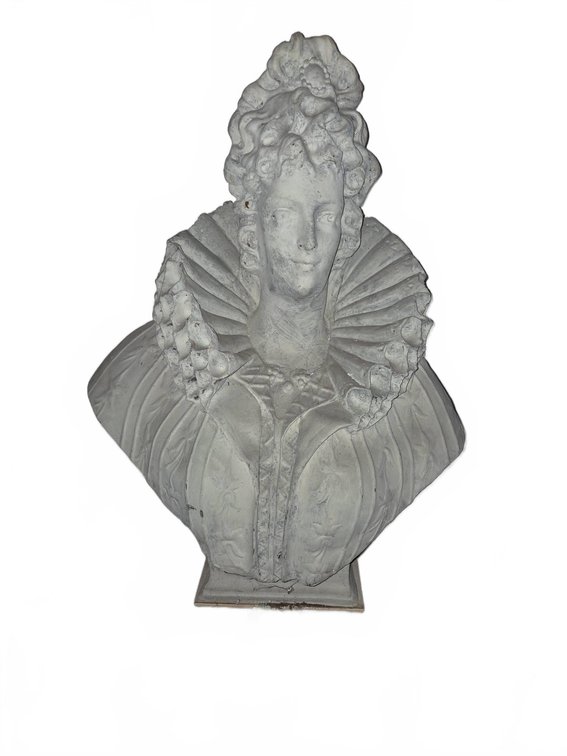 25-Bust of Woman in Ruffled Collar, 37" Tall - Little Spider Creations Pickup