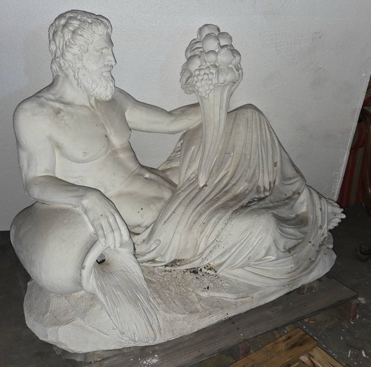 31-Large Plaster Reclining Male Figure Sculpture - Little Spider Creations Pickup