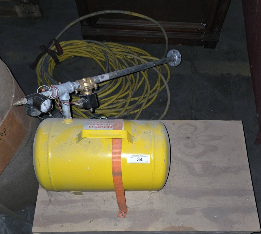34-Central Pneumatic 5 Gal. Air Tank, Working, Used in Haunted House - Little Spider Creations Pickup