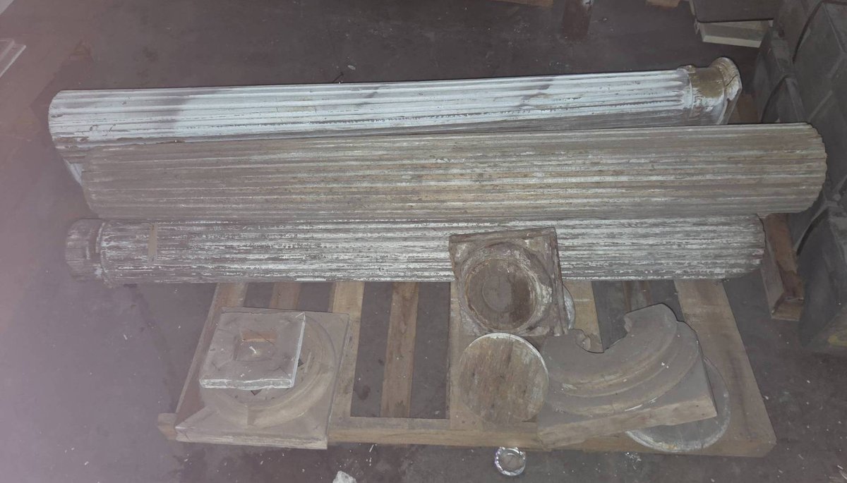 36-Pallet of Fluted Columns Approx. 76 Inches Tall - Little Spider Creations Pickup