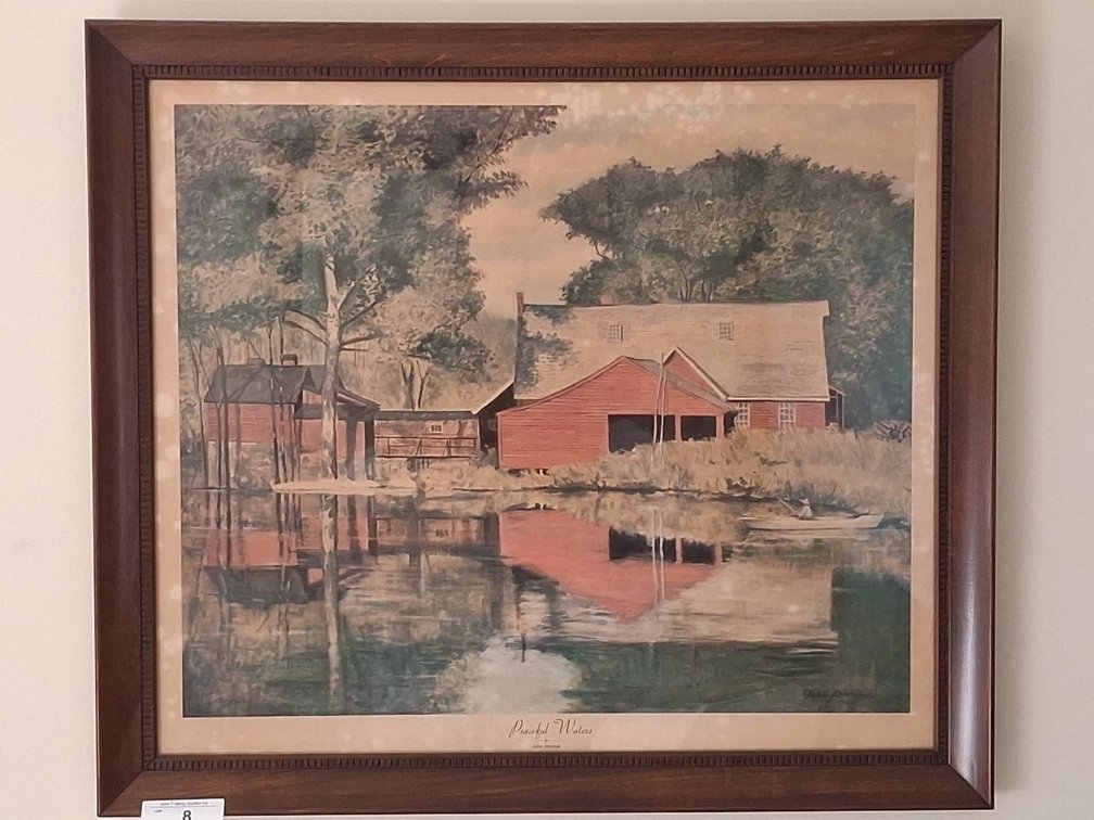 8 - Gene Pelham "Peaceful Waters" Framed Print 29x26