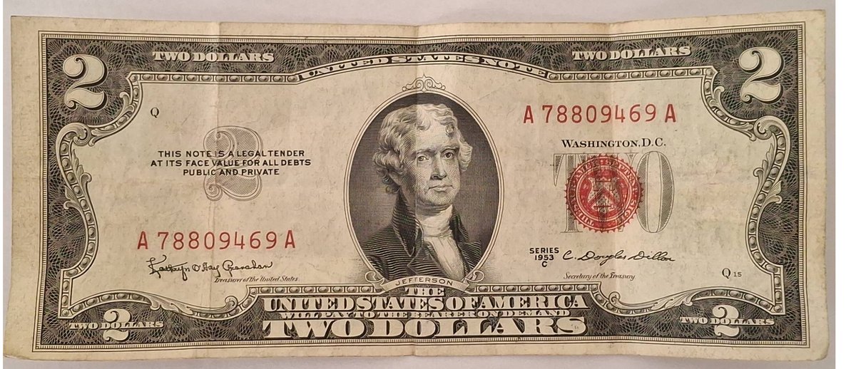 16 - 1953 Series $2 United States Note Red Seal