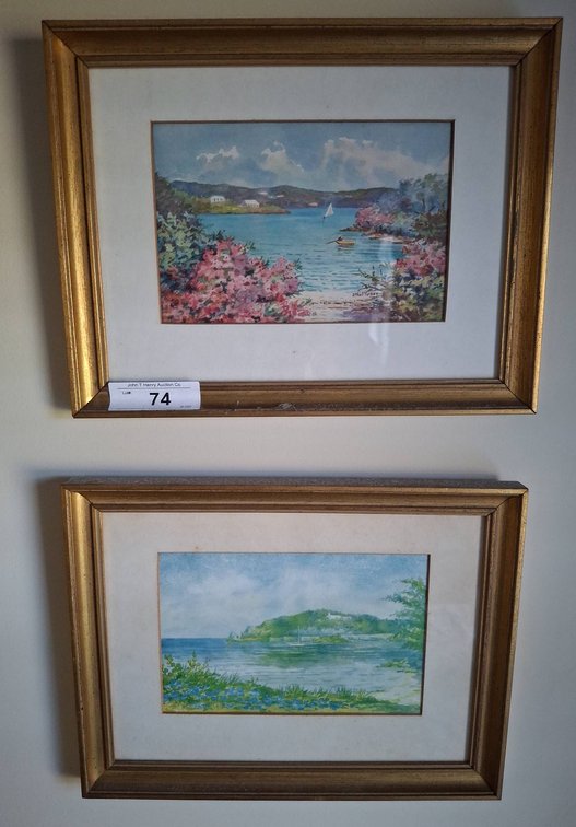 74 - Pair Ethel Tucker Framed Prints, 14"×11" Each