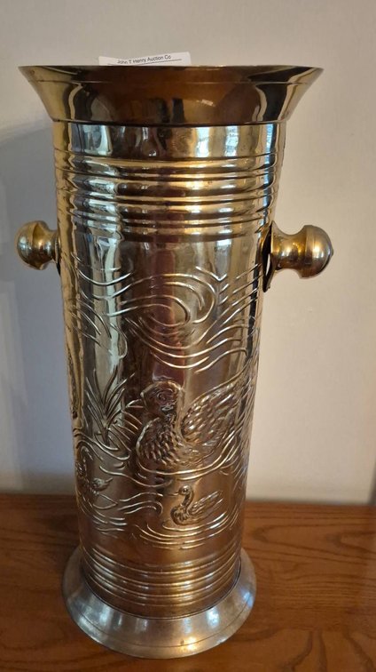 107 - Tanteton Brass Umbrella Stand 16in India