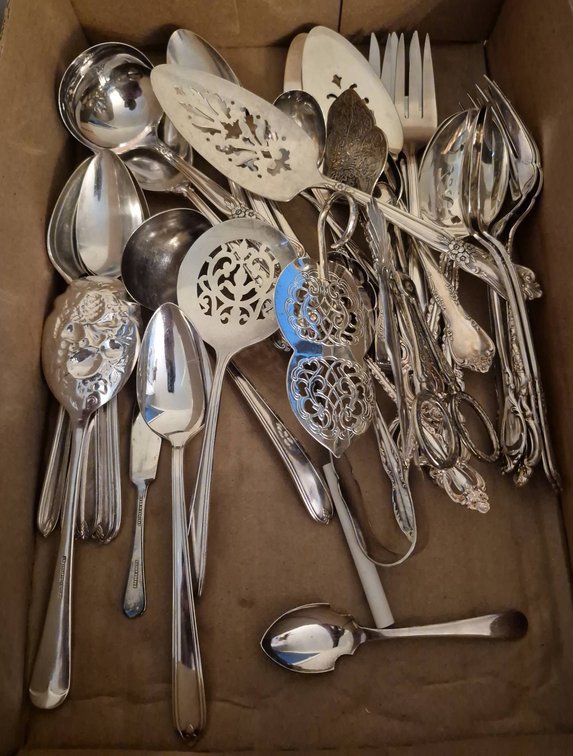 131 - Silver Plate Serving Utensils Lot