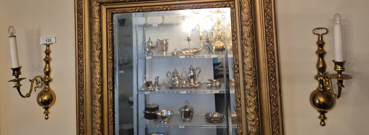 133 - Pair Brass Candle Sconces 12in Wall Mount