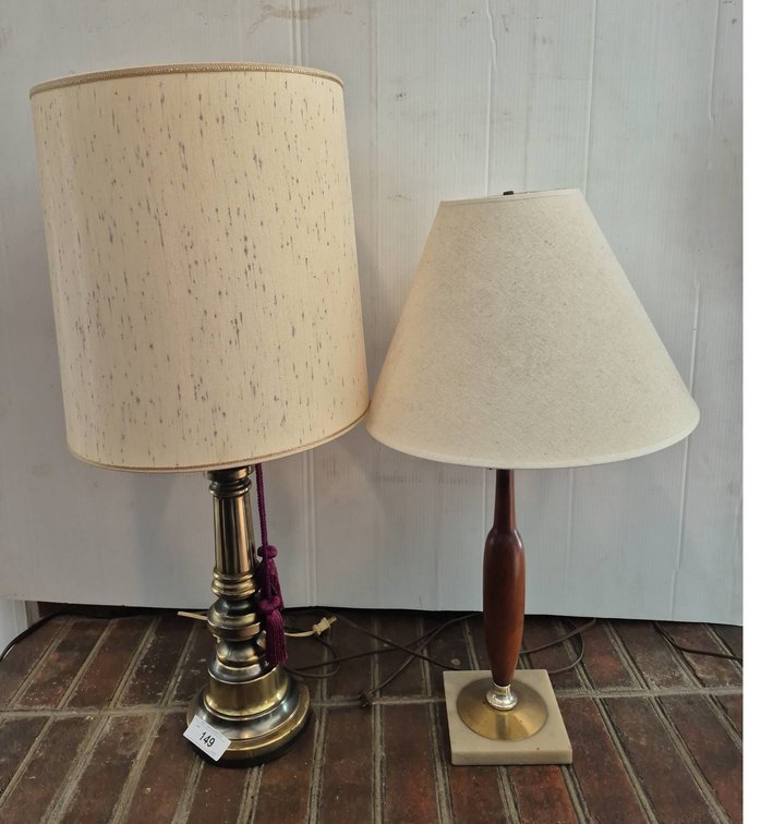 149 - Table Lamps, Tallest 30in, Mixed Materials