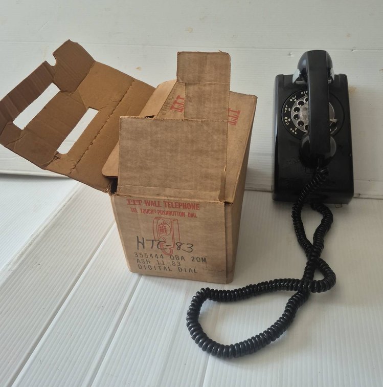 170 - ITT Wall Telephone Rotary Dial With Box