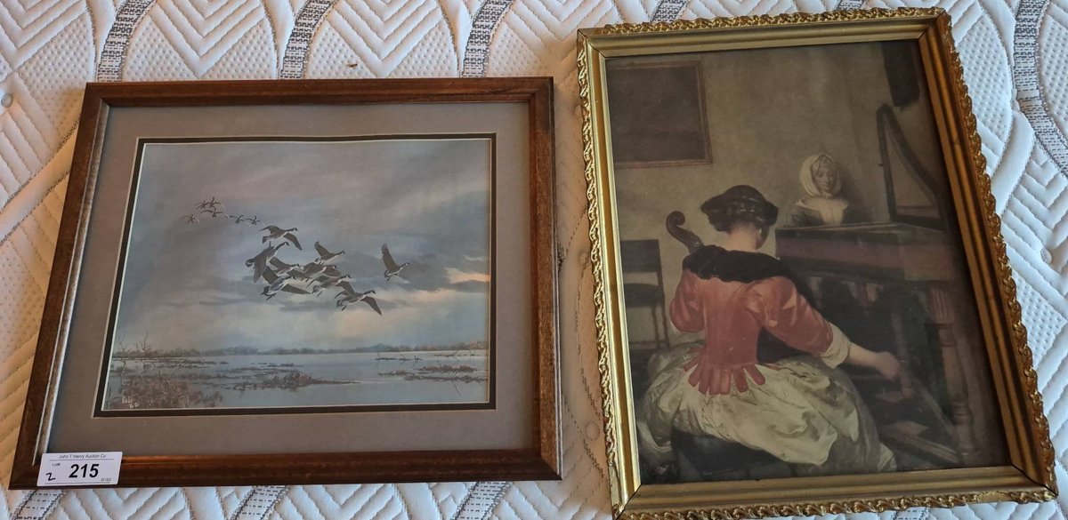 215 - Two Framed Art Prints, Largest 15x18 Inches