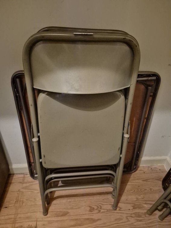 234 - Folding Table And Metal Folding Chairs Set