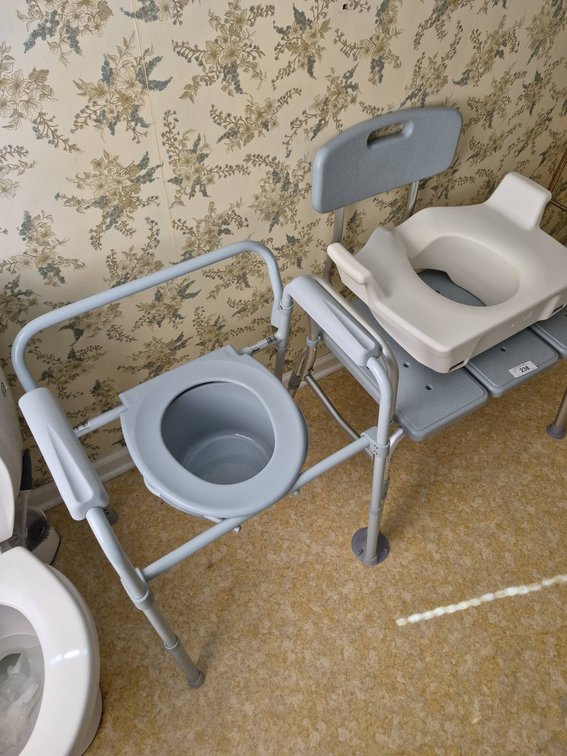 238 - Portable Commode Chair and Raised Toilet Seat
