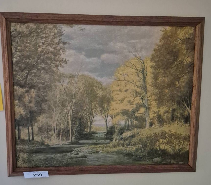 259 - Framed Landscape Print 22x18 on Board