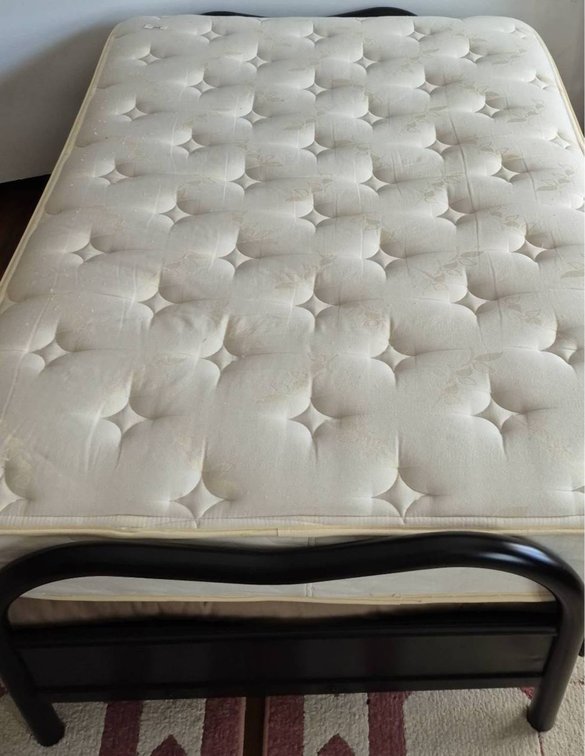 268 - Full Size Metal Bed Frame With Mattress