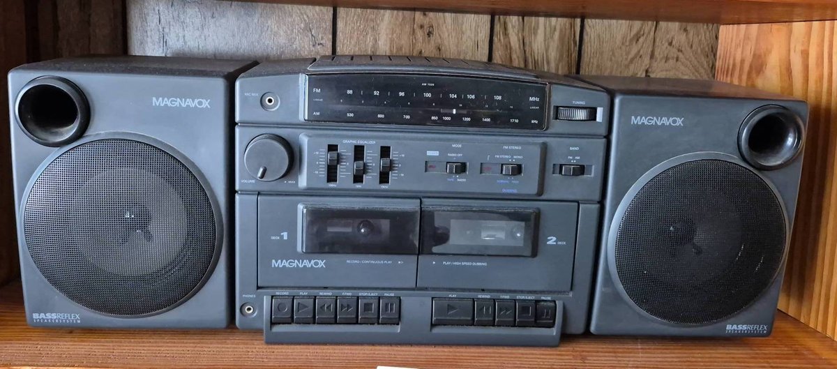 280 - Magnavox Boombox With Cassette Decks